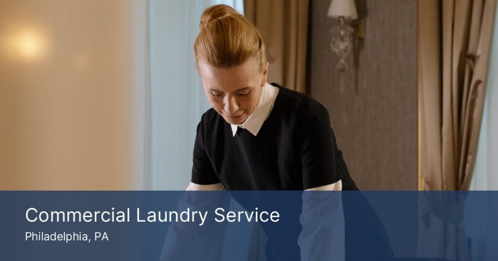 Stack of clean towels from a commercial laundry service in Philadelphia